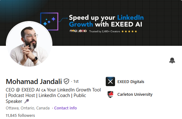 Mohamad Jandali's LinkedIn Profile