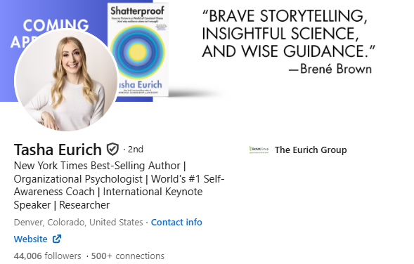 Tasha Eurich On LinkedIn